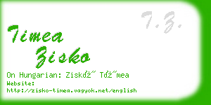 timea zisko business card